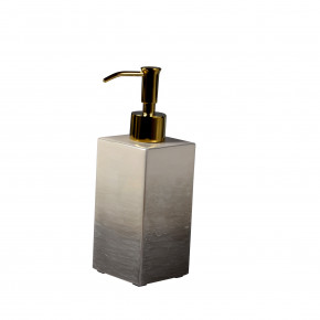 Ombre Natural/Gold Enamel  Lotion/Soap Dispenser (2.75"W x 8.25"H)