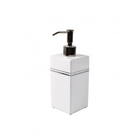 Resort Pure Enamel/Silver Trim Lotion/Soap Dispenser (2.75"W x 8.25"H)