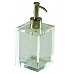 Ice Clear Lucite  Lotion/Soap Dispenser (3"W x 6.75"H) Silver Pump