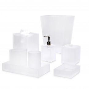 Ice Frosted Snow Lucite Bath Accessories