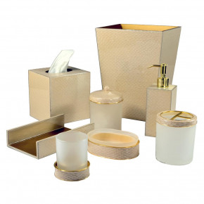 Pacific Sahara Enamel/Gold Trim Bath Accessories