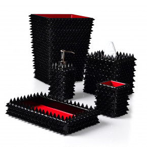 Quill Black Spikes with Black Enamel/Red Trim Bath Accessories