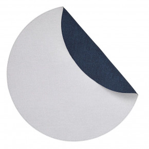 Chic Denim White and Navy Set of 4 Placemats 16 in Round