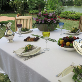 Paris Easy Care Table Linens, White