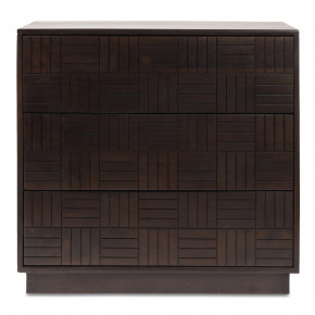 Denman 3 Drawer Nightstand Dark Brown