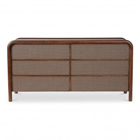 Rye 6 Drawer Dresser Warm Brown