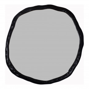 Foundry Large Round Mirror Black