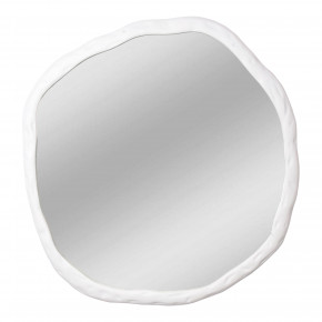 Foundry Large Round Mirror White