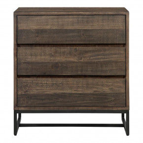 Elena 3 Drawer Nightstand Brown