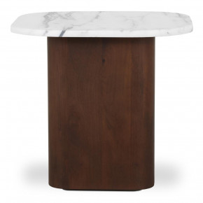 Dash Accent Table White Calacatta Marble