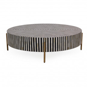 Chameau Large Coffee Table Black and White