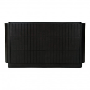 Povera 6 Drawer Dresser Black