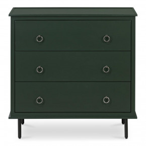 Reagan 3 Drawer Nightstand Deep Green