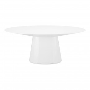 Otago Oval Dining Table White