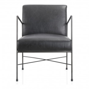 Dagwood Leather Armchair Black