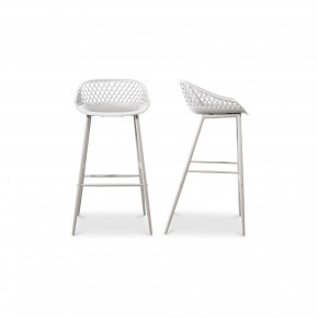 Piazza Outdoor Barstool White - Set Of Two