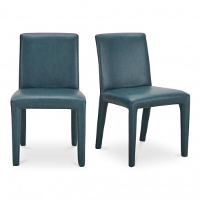 Monte Dining Chair Teal Vegan Leather - Set Of Two