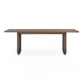 Round Off Small Dining Table Walnut Brown