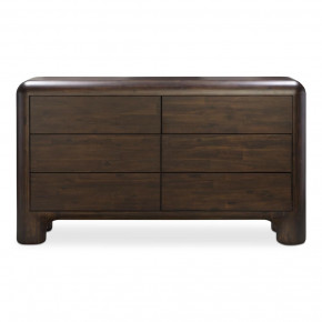 Rowan 6 Drawer Dresser Dark Brown