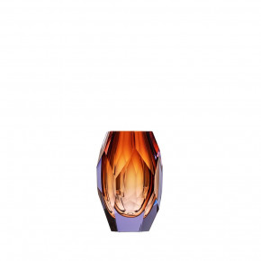 Montagne Underlaid Vase Alexandrite Aurora Lead-Free Crystal, Cut Irregular Edges 13 cm