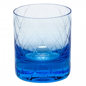 Bonbon /I Tumbler Whisky Aquamarine Lead-Free Crystal, Wedge-Shaped Cuts 370 Ml