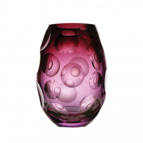Bubbles Underlaid Vase Lenses Alexandrite Amethyst 30 Cm