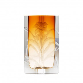 Calla Underlaid Vase Aurora Lead-Free Crystal, Cut, Engraving Iris And Lily 25 Cm