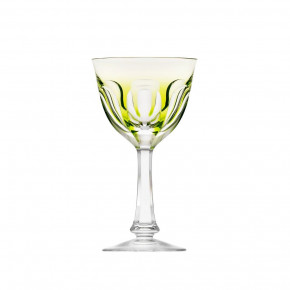 Lady Hamilton Overlaid Goblet White Wine Reseda Lead-Free Crystal, Cut 210 ml