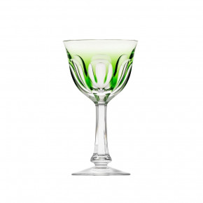 Lady Hamilton Overlaid Goblet White Wine Green Lead-Free Crystal, Cut 210 ml
