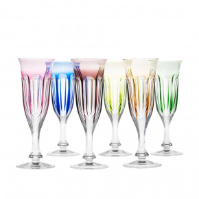 Lady Hamilton Overlaid Goblet Champagne Set of Six Colors 140 Ml