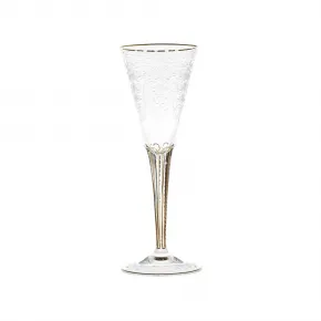 Maharani /Xx/F Goblet Champagne Clear Lead-Free Crystal, Cut, 24 Gold (Thin Line), Engraving 160 ml