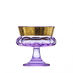 Mirth Footed Bowl 24Kt Gold (Relief Decor) Alexandrite 14 Cm