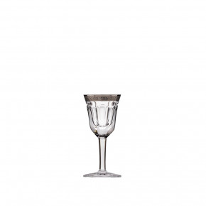 Pope Goblet Sherry Platinum (Relief Decor) Clear 35 Ml