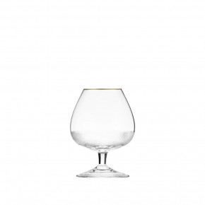 Royal /Ii/9000 Brandy & Cognac Clear Lead-Free Crystal, Cut Stem, Diamond Cut, 24-Carat Gold Line 320 ml