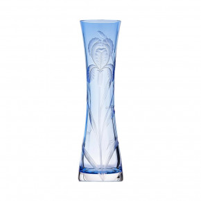 Sinorita Underlaid Vase Optic, Engraving Iris Blue 35 Cm