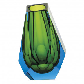 Pear Underlaid Vase Panel Aquamarine Reseda 13 Cm