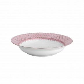 Pink Lace Rim Soup Plate 9"