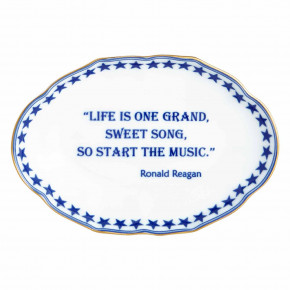 Life Is One Grand Song, Ronald Reagan, Ring Tray 5.75" X 4
