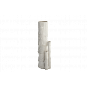 Bamboo Vase Creamware Triple 15.5"