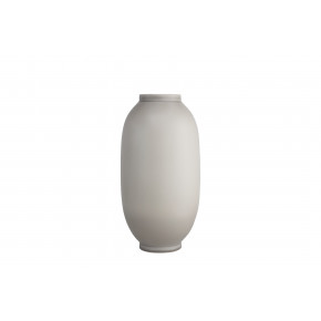 Lozenge Vase, White & Gray 17"X9.5"