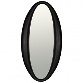 Woolsey Oval Mirror Charcoal Black