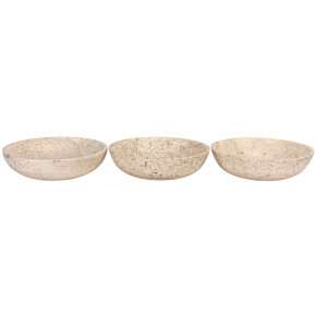 White Marble Bowls, Set of 3