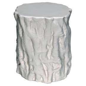 Damono Stool/Side Table, White Fiber Cement