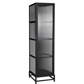 Chandler Tall Cabinet, Black Steel
