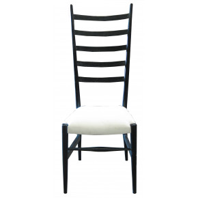 Ladder Dining Chair, Hand Rubbed Black
