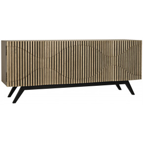 Illusion Sideboard with Metal Base, Bleached Walnut