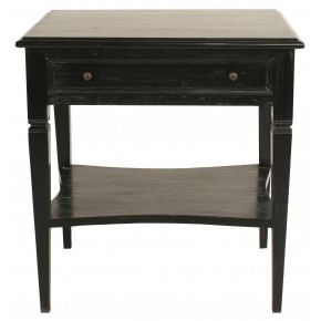Oxford 1-Drawer Side Table, Hand Rubbed Black