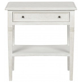 Oxford 1-Drawer Side Table, White Wash