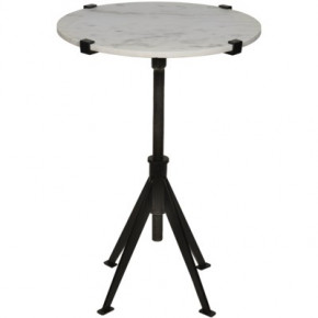 Qs Edith Adjustable Side Table, Black Metal, Small