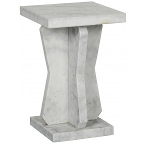 Vasco Side Table, White Marble